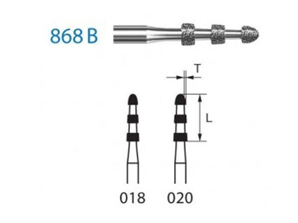 Load image into Gallery viewer, Komet 868B depth marking bur sizes
