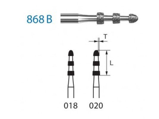 Komet 868B depth marking bur sizes