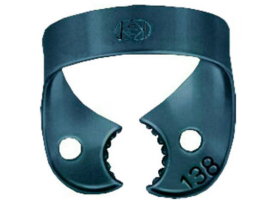 Black oxide rubber dam clamp