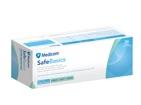 Medicom Self-Sealing Sterilization Pouches 3.5 x 9 inches