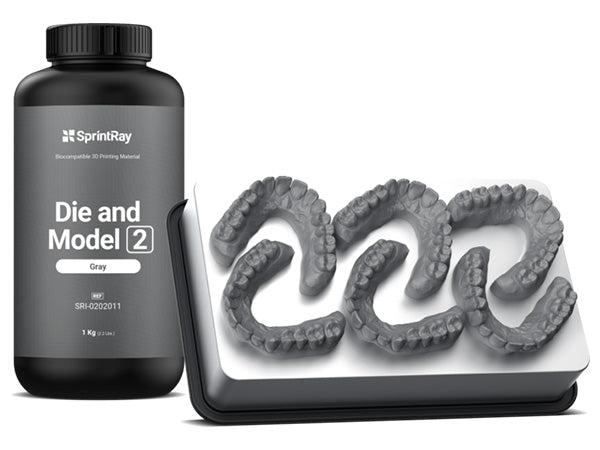 Load image into Gallery viewer, sprintray die and model 2 gray with model