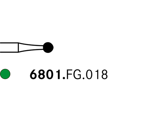 Komet 6801.FG.018 Diamond Bur