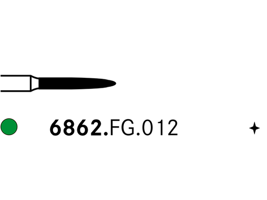 Komet 6862.FG.012 Diamond Bur