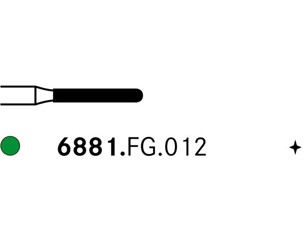 Load image into Gallery viewer, Komet 6881.FG.012 Diamond Preparation Bur