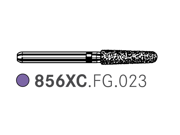 Load image into Gallery viewer, Komet 856XC.FG.023 Deep Purple Diamond Bur