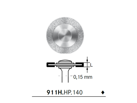 Komet Diamond Lab Disc 911H.HP.140 Very flexible, double sided - For separating and contouring of ceramics