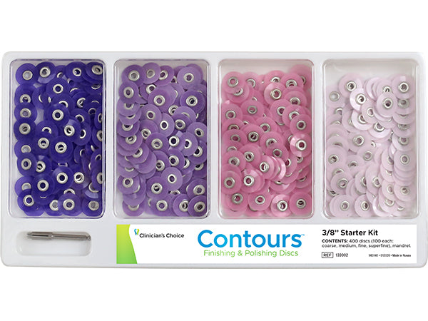 Load image into Gallery viewer, Clinician&#39;s Choice Contour Finishing and Polishing Discs Three Eighths Inch Starter Kit

