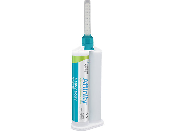 Load image into Gallery viewer, Clinician's Choice® Affinity™ Heavy Body Hydroactive Impression Tray Material 50 mL cartridge with a tip