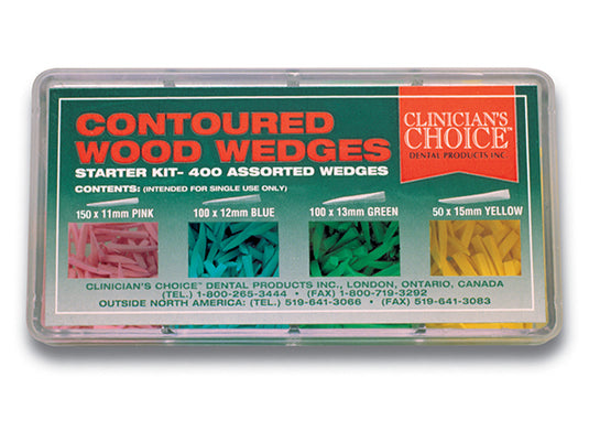 Clinician's Choice Contoured Wood Wedges Kit