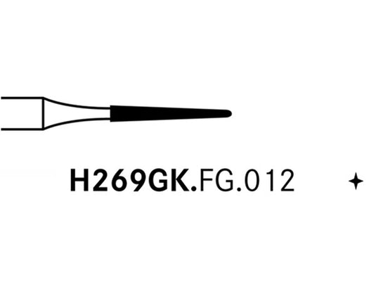 Komet H269GK.FG.012 Tungsten Carbide Preparation Bur