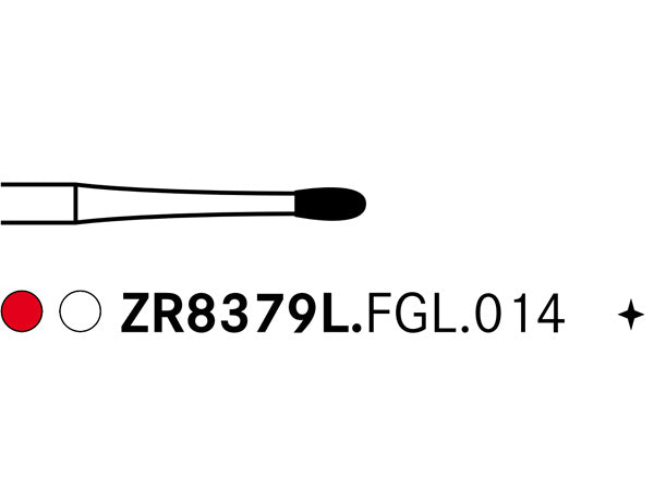 Load image into Gallery viewer, Komet ZR8379.FGL.014 Long Neck Egg Ceramic Grinder Diamond Bur