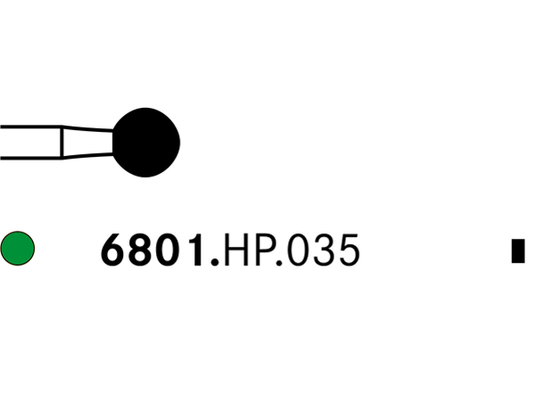 Komet 6801.HP.035 Diamond Bur
