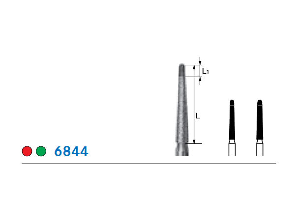 Load image into Gallery viewer, 6844 dual grit diamond bur various lengths
