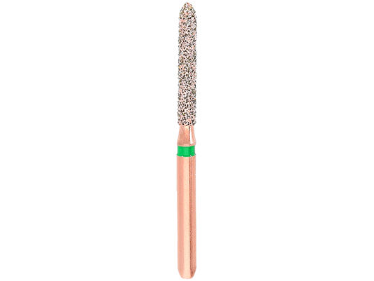 Komet® DIAO KP6879 Long Parallel Modified Chamfer Diamond Preparation Bur