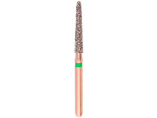 Komet® DIAO KP6879K Tapered Modified Chamfer Long Diamond Preparation Bur