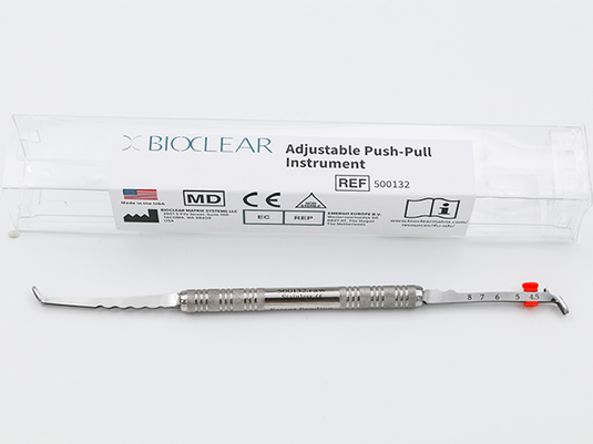 Bioclear Adjustable Push-Pull Instrument to expand and oppose Bioclear matrices