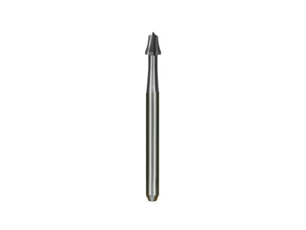 Load image into Gallery viewer, A close-up of a Calla Lily fissurotomy carbide dental bur on a white background.
