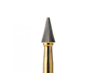 Christmas tree shaped carbide dental bur.