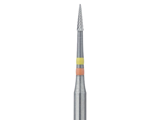 carbide finishing bur with fine shape and length is 3mm, comes in  5 pack