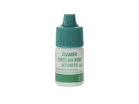 Bottle of Clearfil Porcelain Bond Activator with green cap on a white background