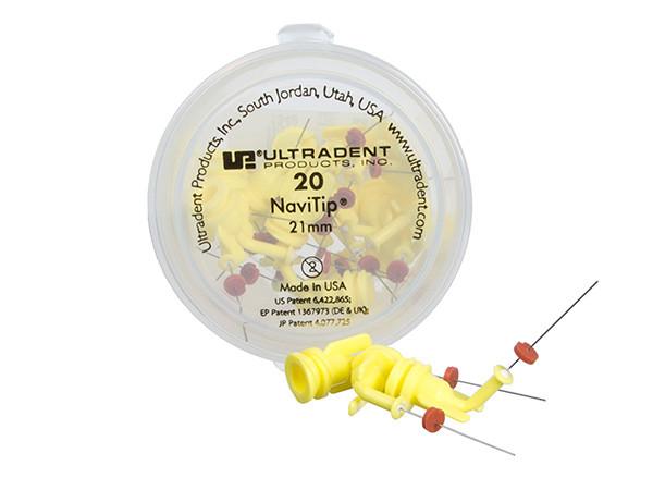 Load image into Gallery viewer, Ultradent NaviTips 30 Gauge 21mm Tip Yellow 20-Pack
