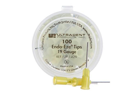 Endo-Eze Tips 19 Gauge Yellow 100-Pack