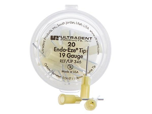 Endo-Eze Tips 19 Gauge Yellow 20-Pack