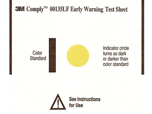 3M Comply Early Warning Test Sheet