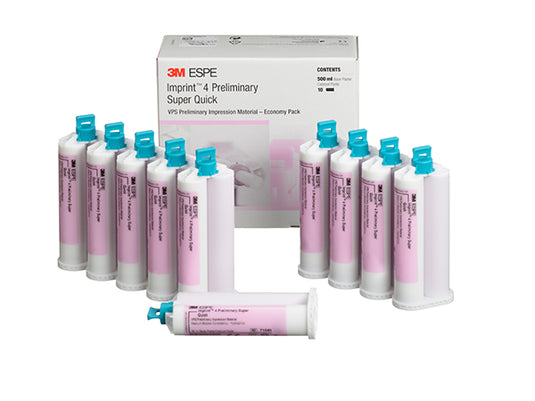 3M™ ESPE™ Imprint™ 4 Preliminary Super Quick VPS Impression Material, 71540, ten 50 mL cartridges