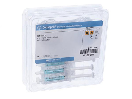 Ultradent Consepsis 2% Chlorhexidine Antibacterial Solution Syringe Kit