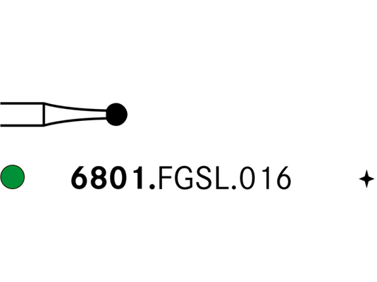 Komet 6801.FGSL.016 Diamond Bur