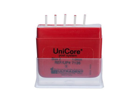 Ultradent UniCore Posts Size 2 Red 5-Pack