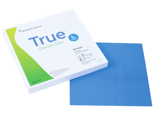 Clinician's Choice True Dental Dam heavy gauge latex 6x6