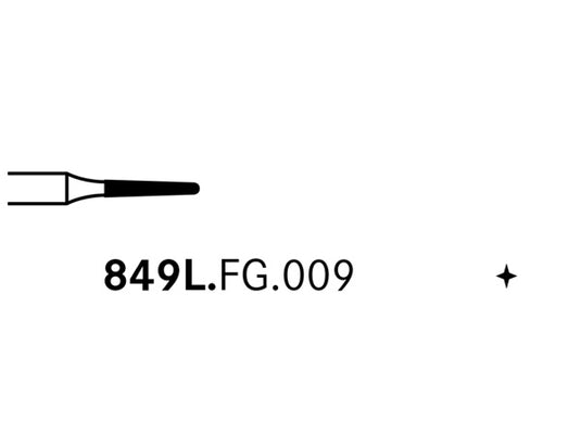 Komet 849L.FG.009 Diamond Preparation Bur