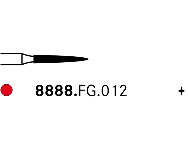 Komet 8888.FG.012 Diamond Preparation Bur