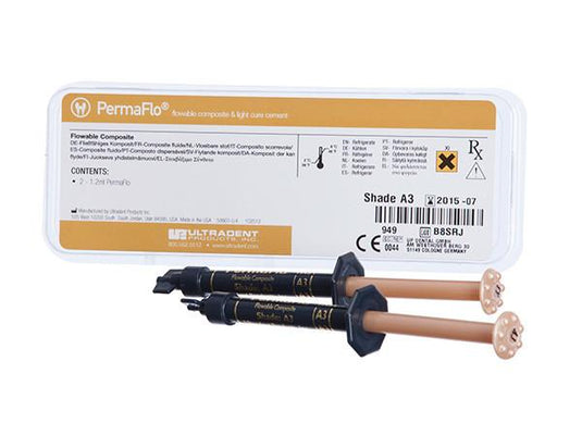 Ultradent Permaflo Flowable Composite A3 Refill Syringes