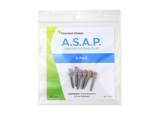 Clinician's Choice ASAP Diamond Brushes 6-Pack Package