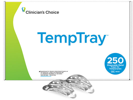 Clinician's Choice TempTray Metal Temporary Impression Tray 250-pack