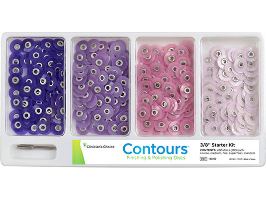 Clinician's Choice Contour Finishing and Polishing Discs Three Eighths Inch Starter Kit