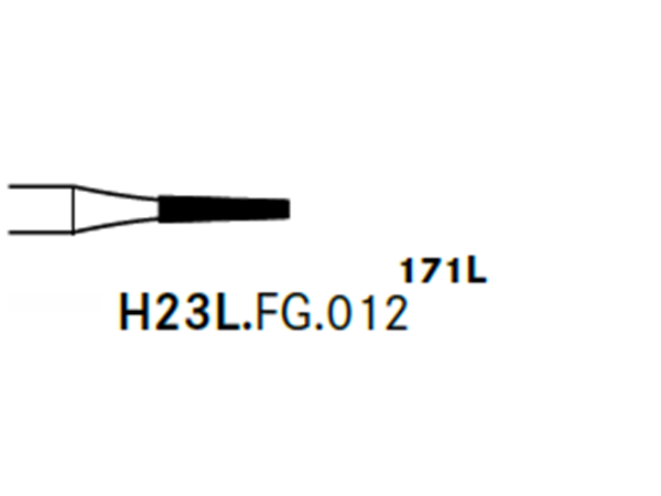 Load image into Gallery viewer, H23L.FG.012 Tapered Tungsten Carbide Finishing Bur
