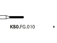 Komet KS0.FG.010 Parallel Chamfer Diamond Preparation Bur