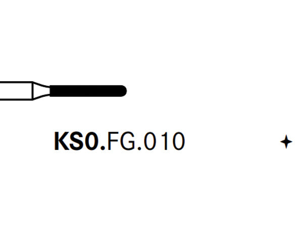 Load image into Gallery viewer, Komet KS0.FG.010 Parallel Chamfer Diamond Preparation Bur
