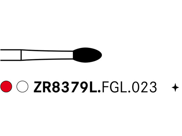 Load image into Gallery viewer, Komet ZR8379.FGL.023 Long Neck Egg Ceramic Grinder Diamond Bur
